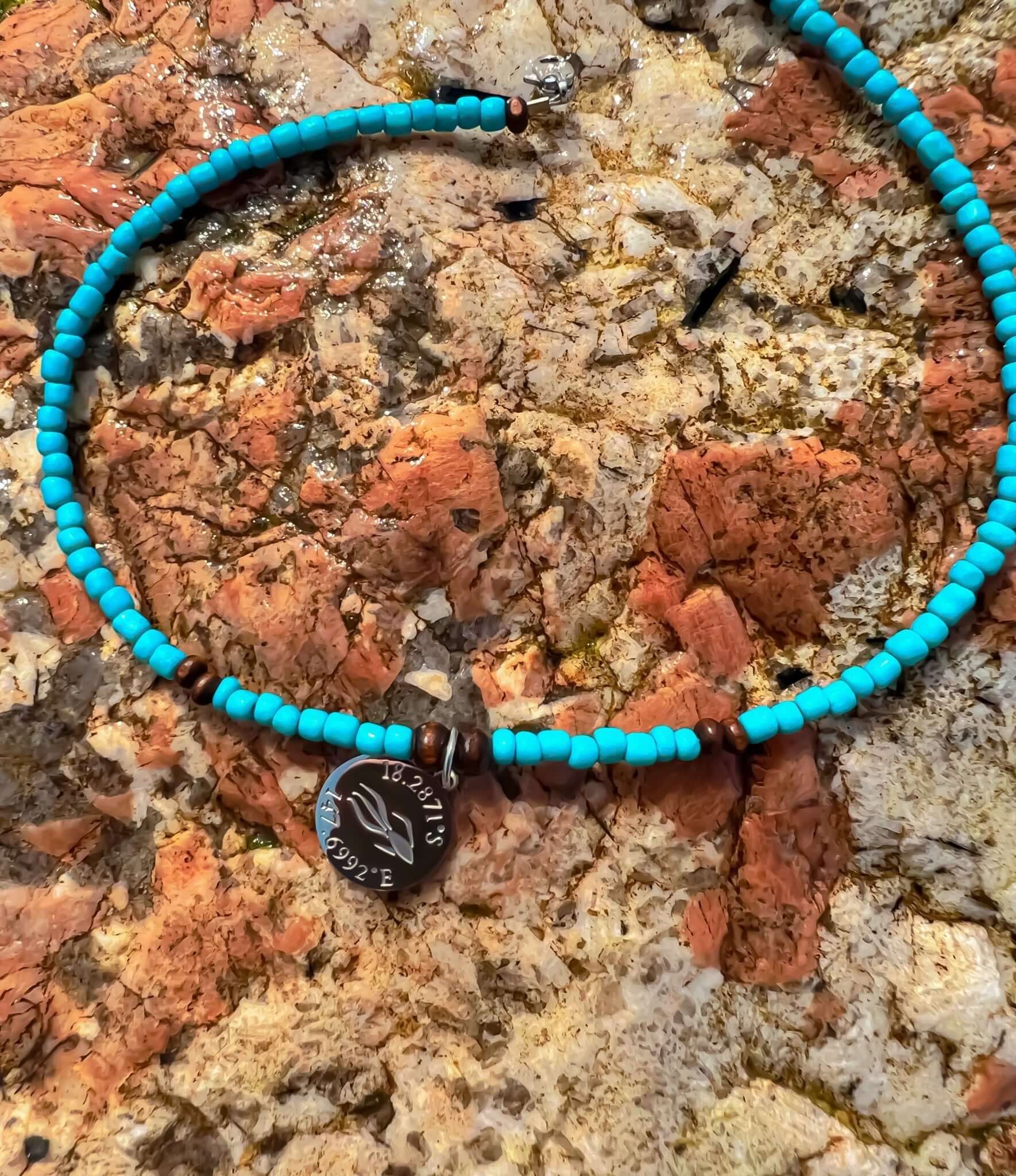 choker, chokers, AR jewelry, Aquarius Reef jewelry, choker necklace, beaded pattern necklace, turquoise necklace, turquoise choker, blue choker, blue necklace, beaded pattern necklace, beaded pattern choker, seed bead necklace, seed bead choker, seed bead