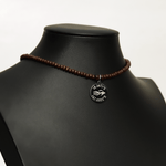 choker, chokers, beaded pattern necklace, beaded pattern choker, seed bead necklace, seed bead choker, seed beaded choker, brown choker, brown seed bead choker, brown necklace, brown seed beaded choker, seed beaded necklace, silver necklace, silver choker